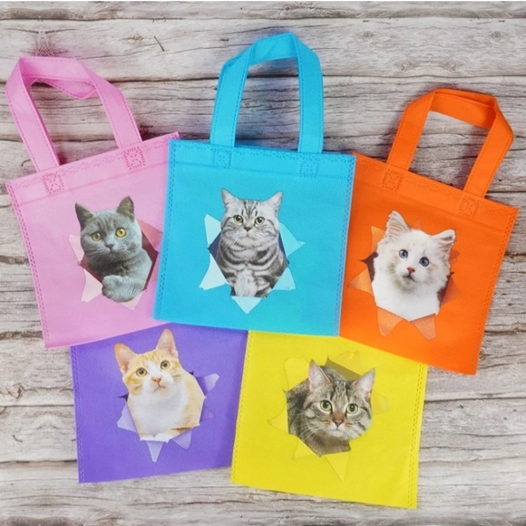 NWOT Cat Party Favor Bags (16) & Cat Cupcake Toppers (14) - Picture 14 of 15